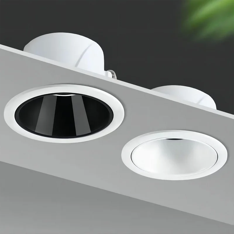 The Latest Concise Anti-glare Downlight Narrow Edge Design Home/Commercial Embedded Sky Light Free Shipping