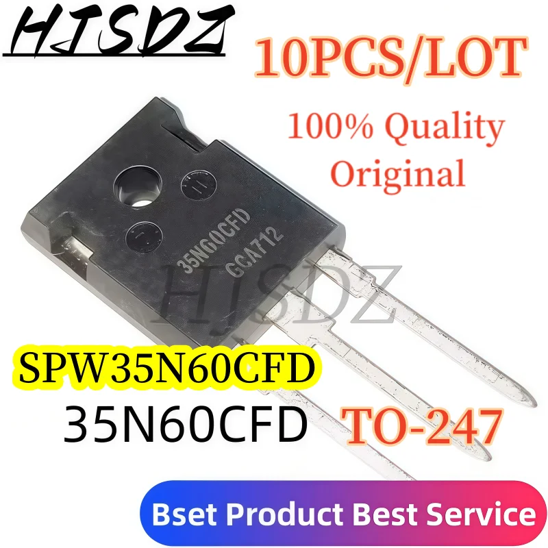 【10PCS/LOT】New 35N60CFD SPW35N60CFD 35A/600V N-Channel MOSFET TO247 In Stock