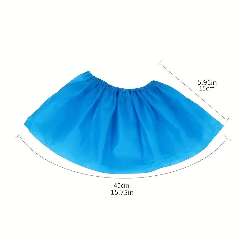 100 Thickened Disposable Shoe Covers - Breathable, Dustproof, Anti-slip, Anti-static - Ideal for Family, Workshops, and Hospital