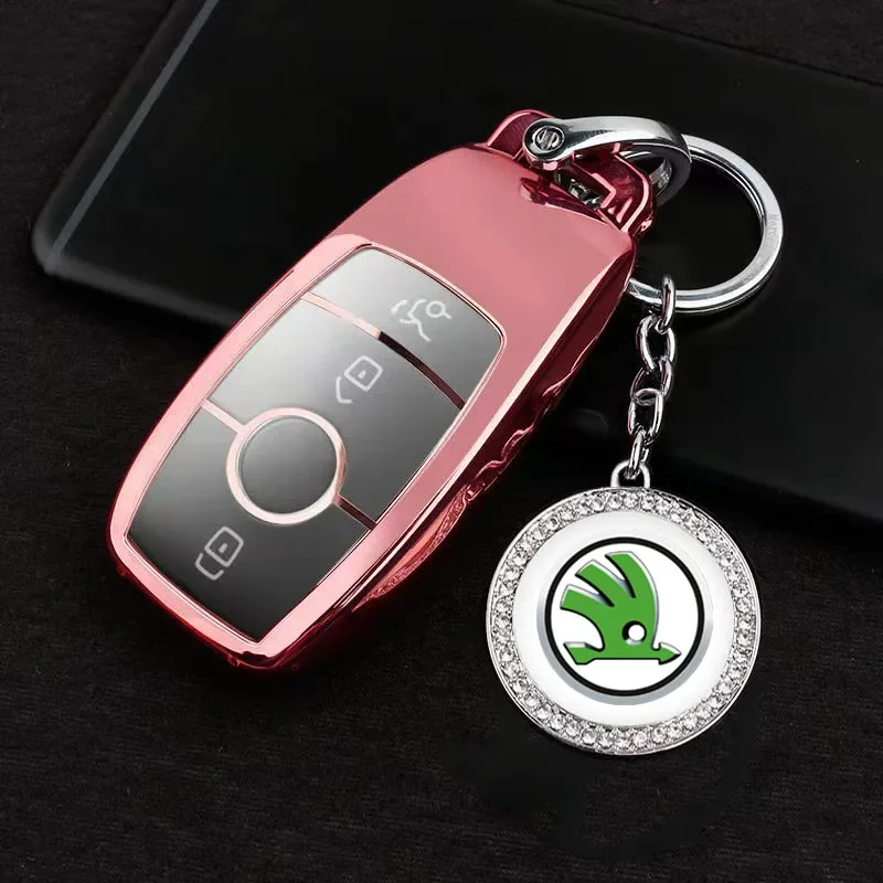 Car Keychain for Skoda Octavia 2 A7 Tour RS Fabia 2 1 Rapid Kodiaq Superb Kamiq Yeti Karoq Felicia Kodiak Key Ring Accessories