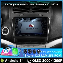 Andoird 14 Car Radio For Dodge Journey Fiat Leap Freemont 2011-2020 DSP Viedo Player Navigation Stereo 5G WIFI DVD Multimedia BT