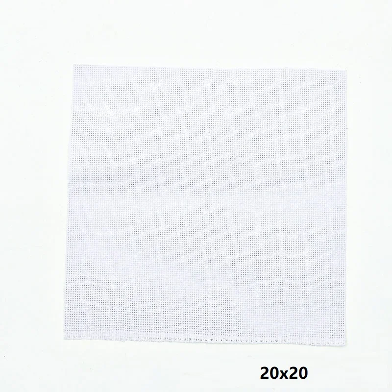 20x20 30x30 30x45 50x50 Cloth 11ct 14ct Cross Stitch Fabric Canvas Small Grid White DIY Handcraft Supplies Stitching Embroidery