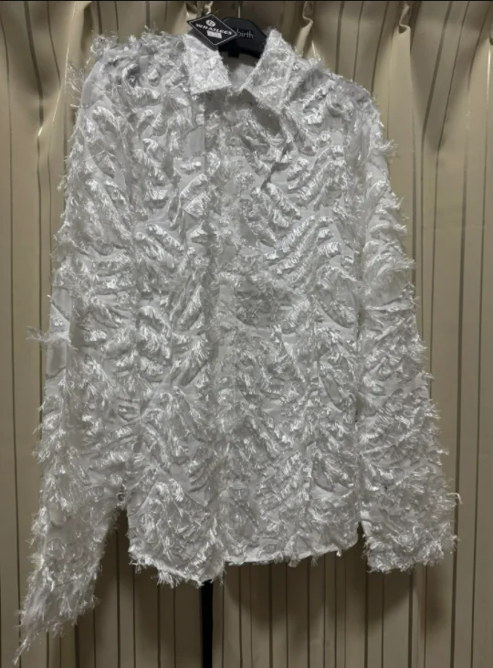 Camisa sexy de renda preta para homens, ver através do clubwear, vestido de festa, evento, baile, chemise transparente, S-3XL, moda 2023