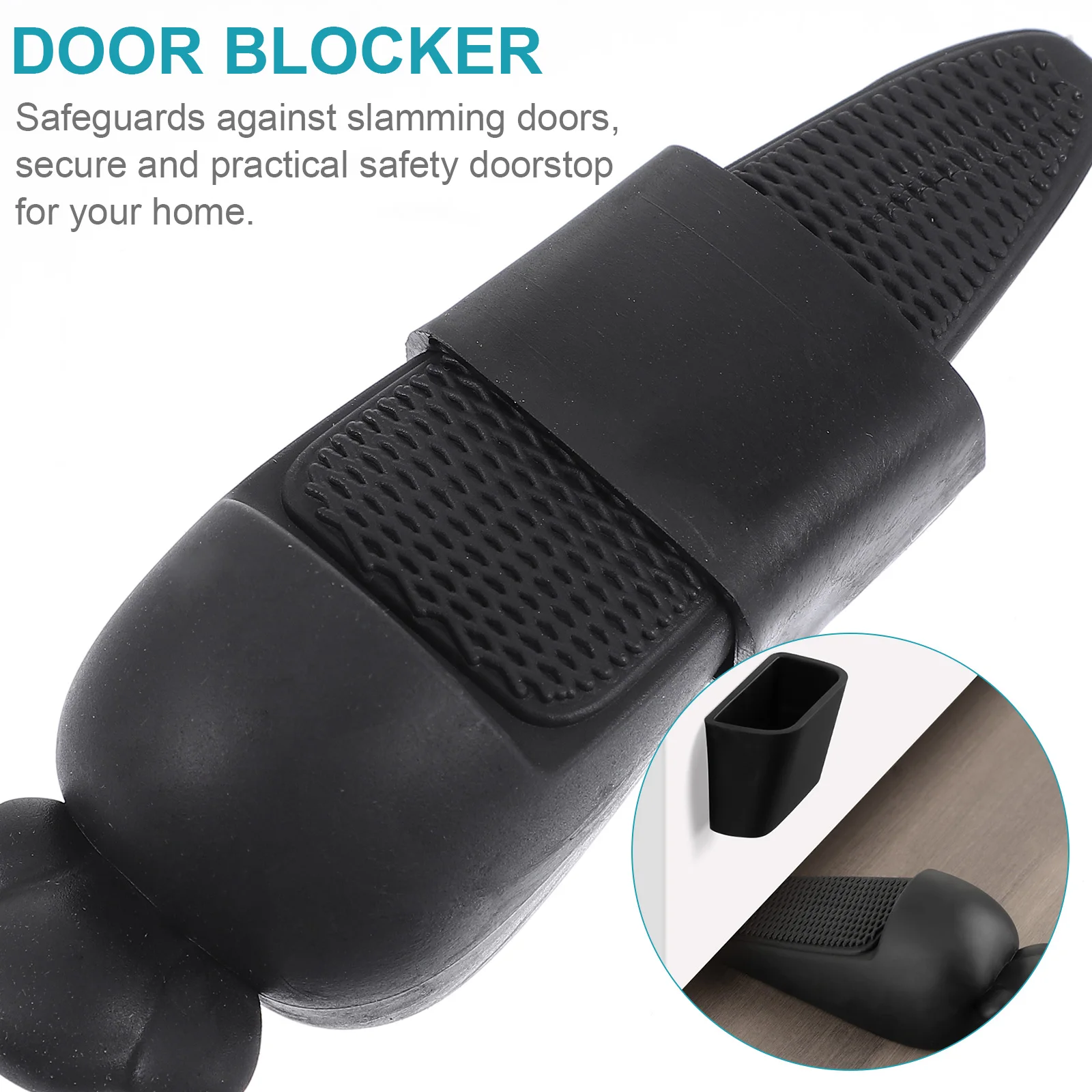 

1Pcs Practical Door Stopper Home Security Non Slip Safety Door Blocker Nail Free Baby Finger Protection Household Supplies