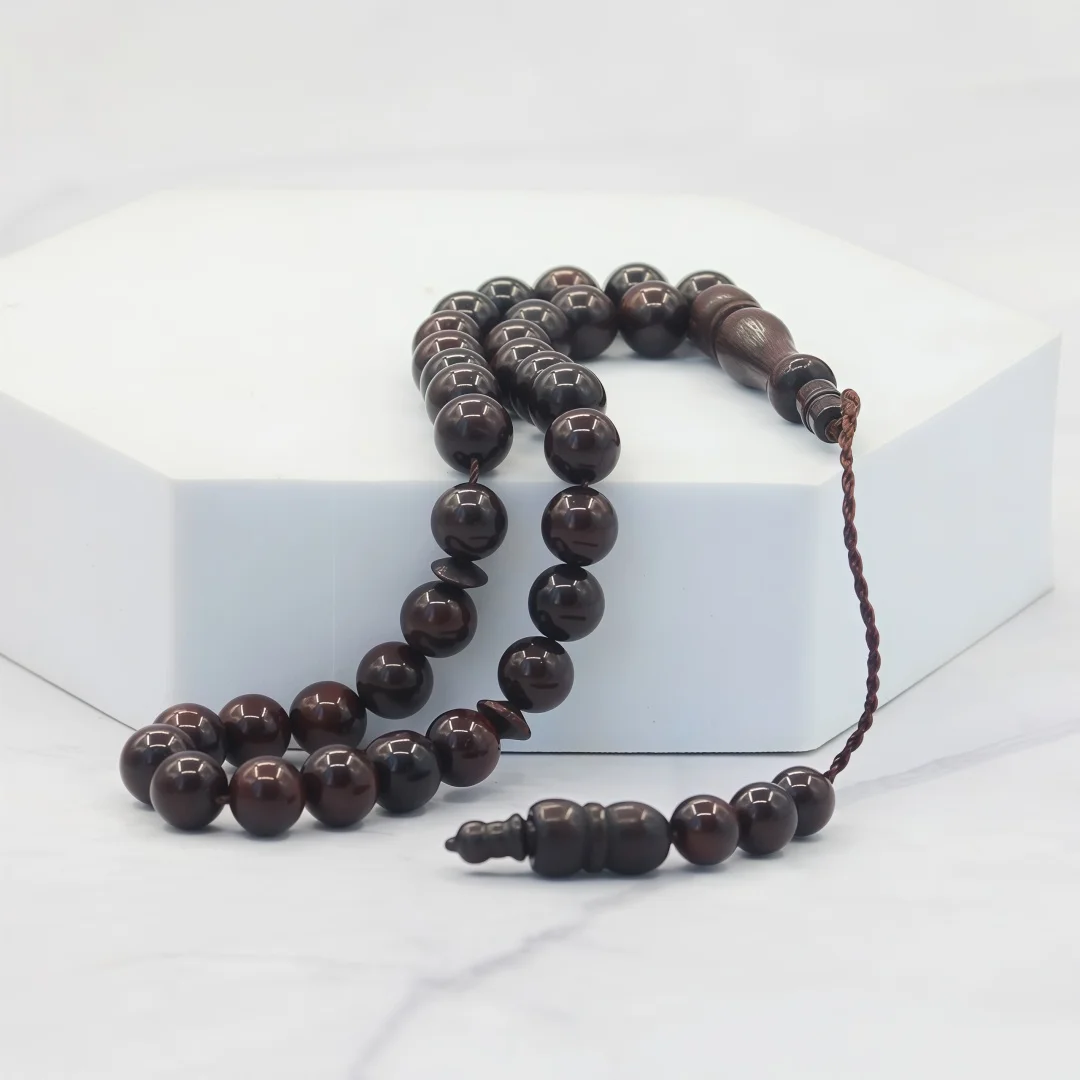 Cooke 10mm, 33‑bead high‑density raw seed prayer bead hand‑held mala for handling, reciting scriptures and counting