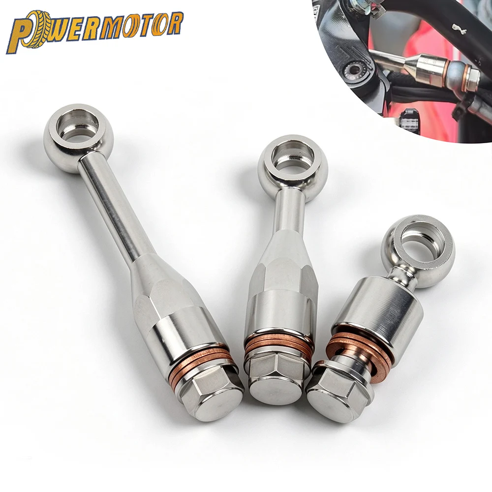 Motorcycle Brake Hose Extension Adapter M10 CNC Stainless Steel For RCS Brake System Motorbike Modification Accessories
