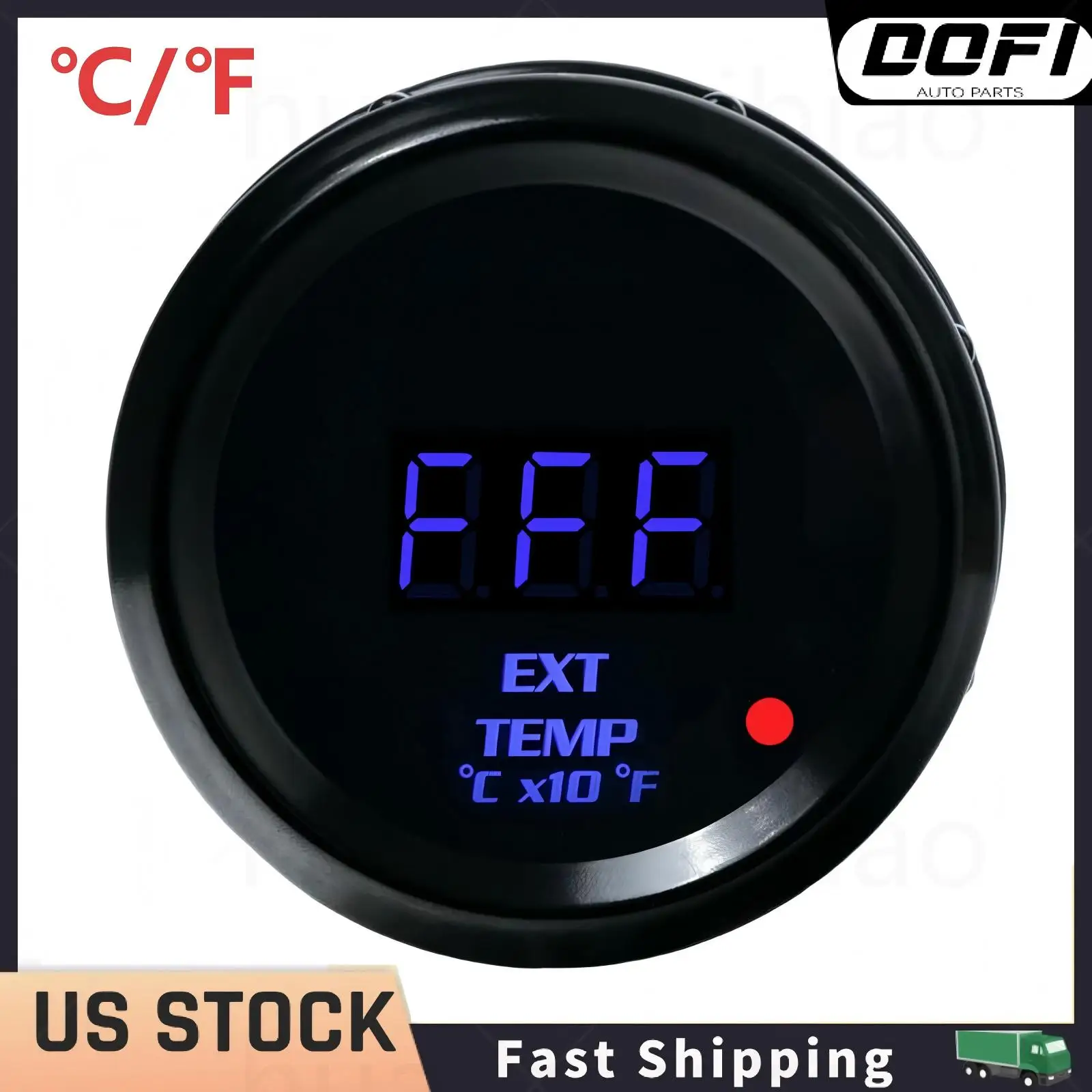 

2" 52mm Auto Car Digital Exhaust Gas Temperature Gauge Blue LED Switchable ℃ / ℉ Dofi Gauges Car Accessories