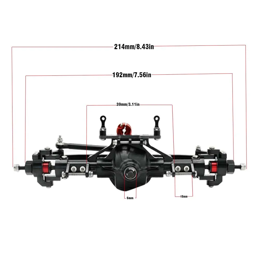 Aluminium Metall gerade Welle mit Servo basis Vorder-und Hinterachse für RC Rock Crawler Auto Axial Scx10 Rc4WD D90 Upgrade p