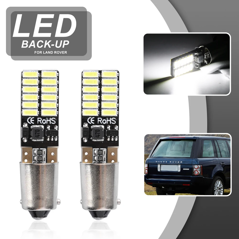 2PCs For Land Rover Range Rover L322 2002-2012 434 64132 BAX9S H6W Canbus Led Backup Light Bulb Reverse Lamp No Hyper Flash