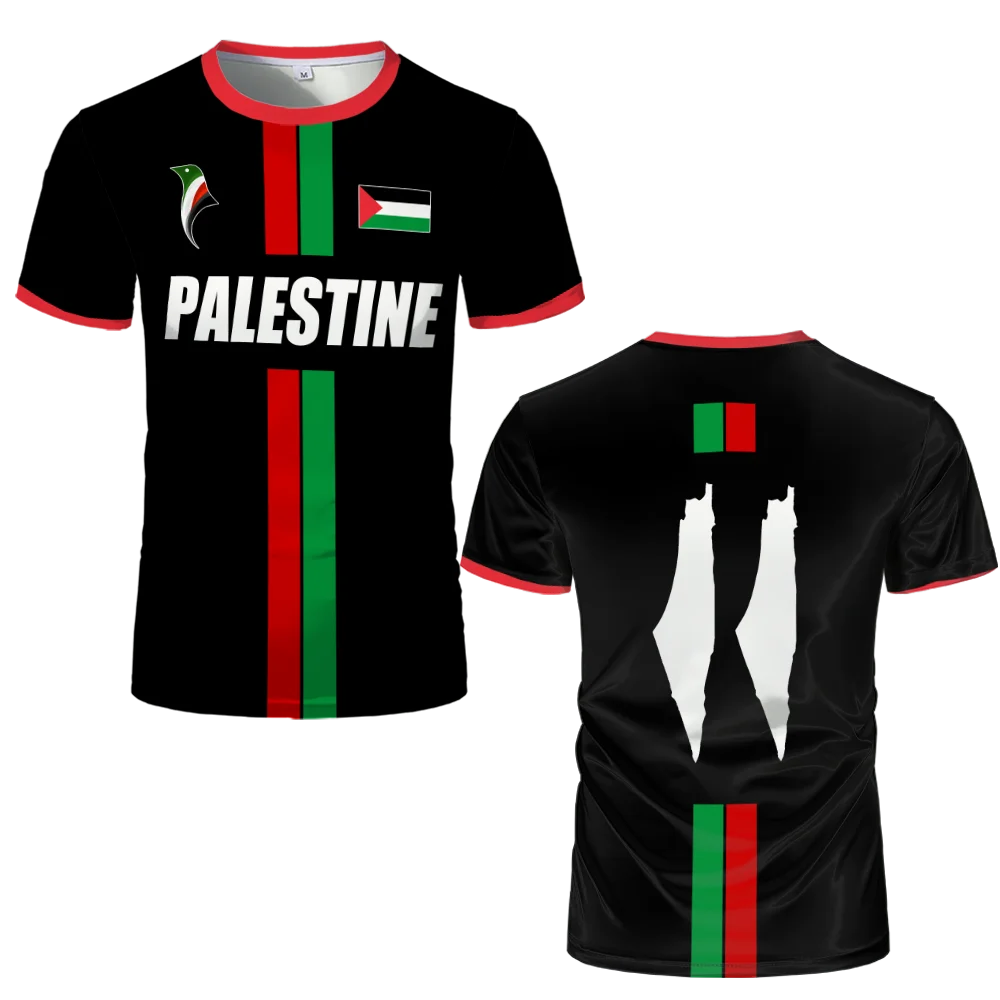 New Palestine Football T-shirts Summer Breathable Quick-drying Men's And Women Palestinian Jersey Gaza Kid's Tees Gifts Purchase