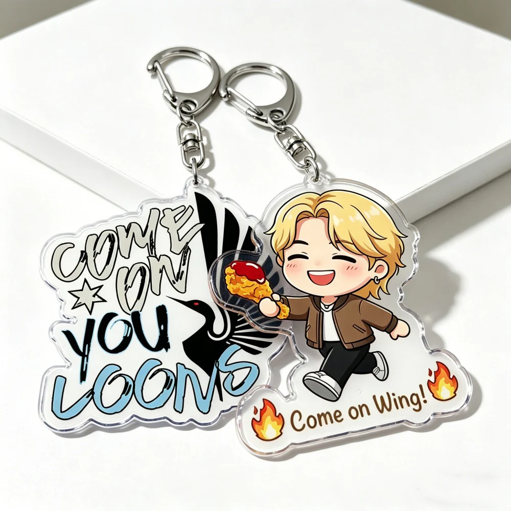 Cute Cartoon Chibi Come on Wing Keychains Jewelry Manga Game Fans Gifts
