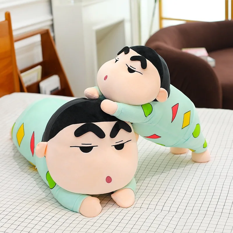 Crayon Shinchan Plush Long Pillow Anime Shin Chan Stuffed Doll  Pattern Pajamas Design Soft Hugging Body Cushion Holiday Gift