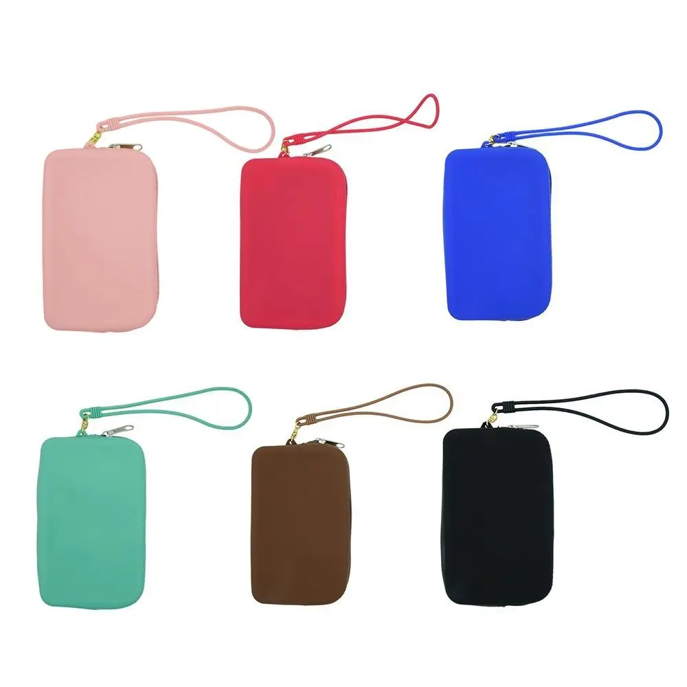 Rectangular Wallet Silicone Space Saving Storage Bag Multifunction Carrying Handbags Mobile Men Women Coin Money