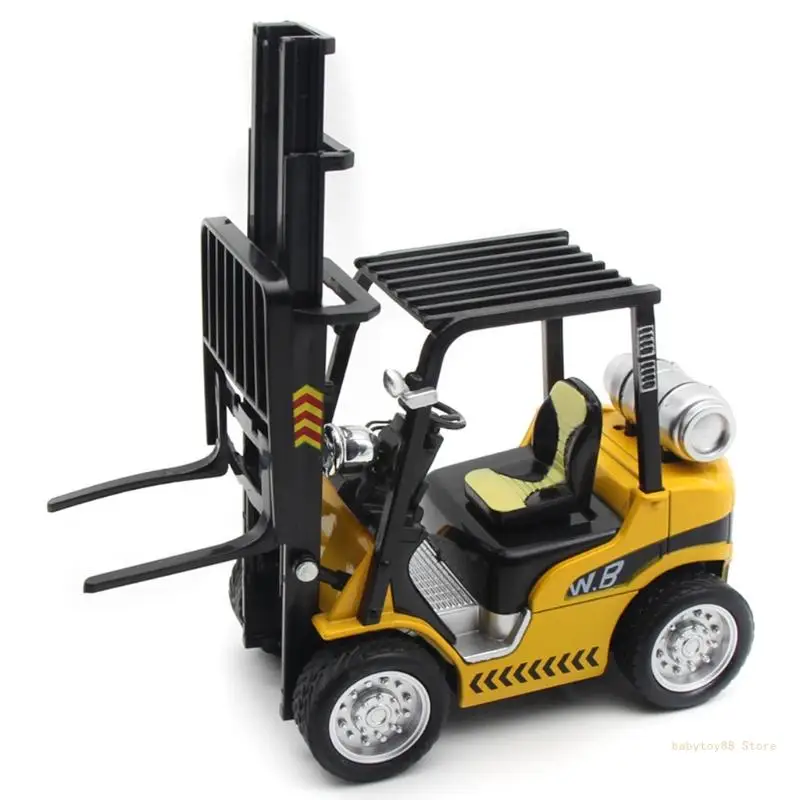 Y4UD 1:24 Scale Programming Trucks Forklift Toy With Music And Light Kids Gift