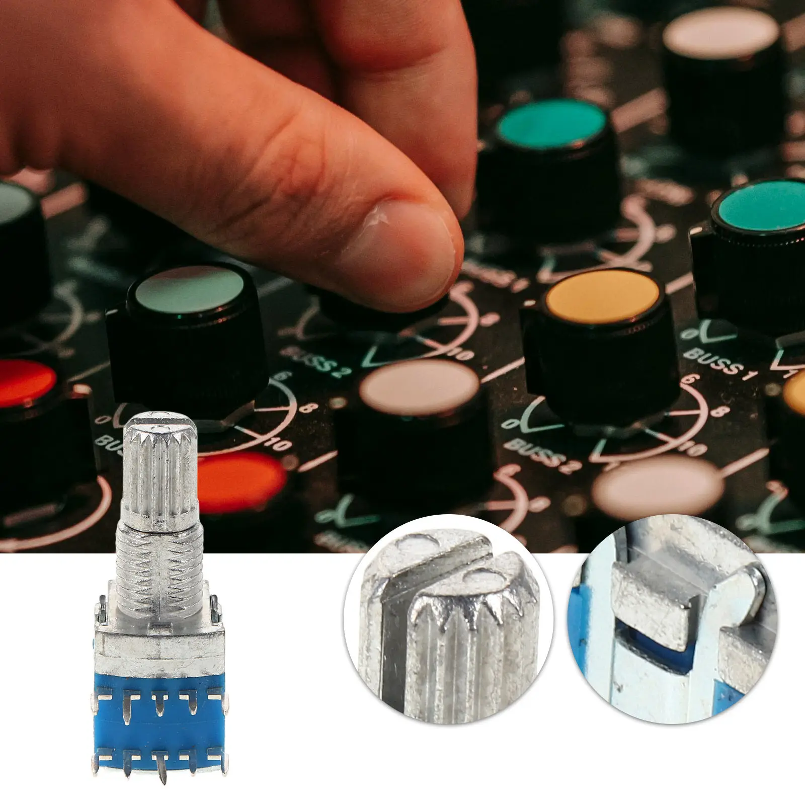 5Pcs Rotary Encoder Compact Digital Encoder Switch with Metal Shaft Ergonomic Handle for Industrial Office Home Use Easy