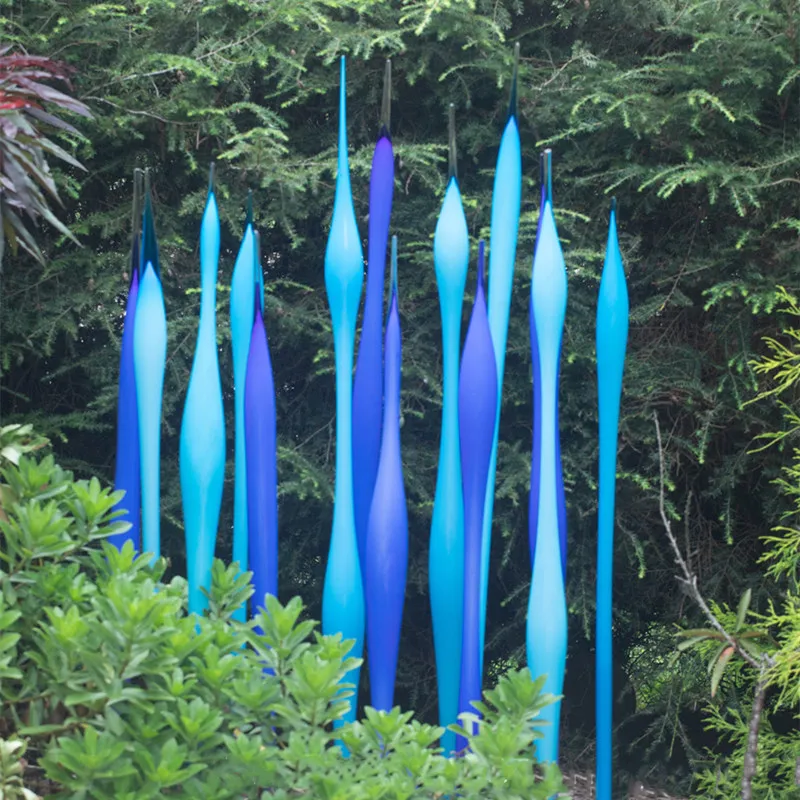 

Luxury Garden Standing Tall Spike Art Decoration Murano Glass Spears Reeds