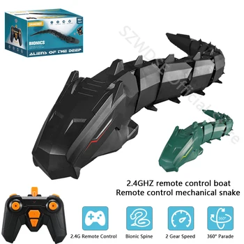 2.4Ghz RC boat remote control mechanical Python model waterproof water games toy electric simulation snake children&#x27;s RC toys