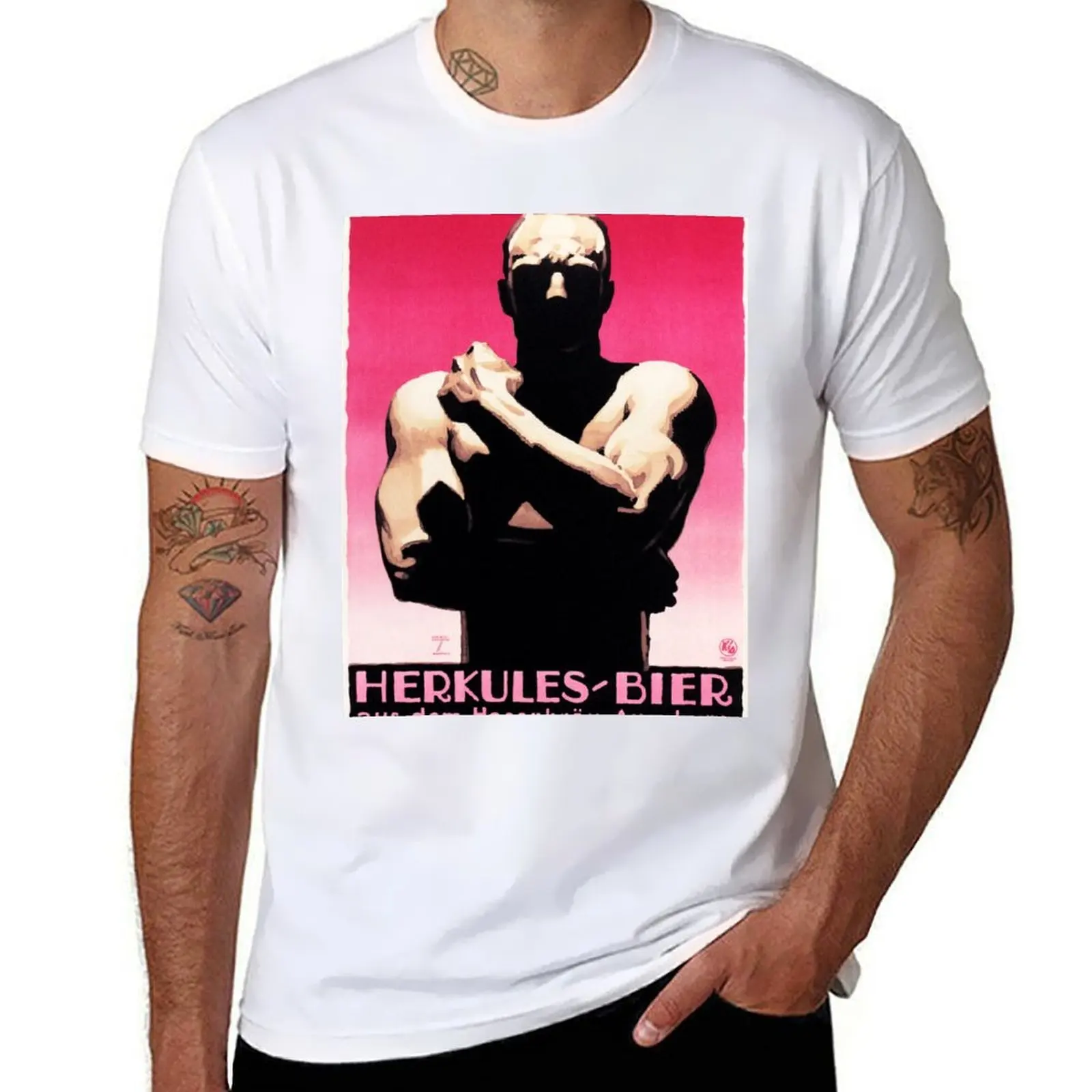 

HERKULES BIER by Ludwig Hohlwein Vintage Art Deco German Beer Advertisement T-Shirt funny t shirts dark humor T-Shirt