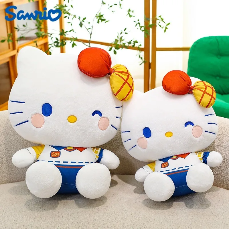 

45/55/70 см, большой размер, униформа Hello Kitty, Sanrio, аниме, плюшевая кукла, кавайное украшение для комнаты, плюшевая подушка, праздничный подарок