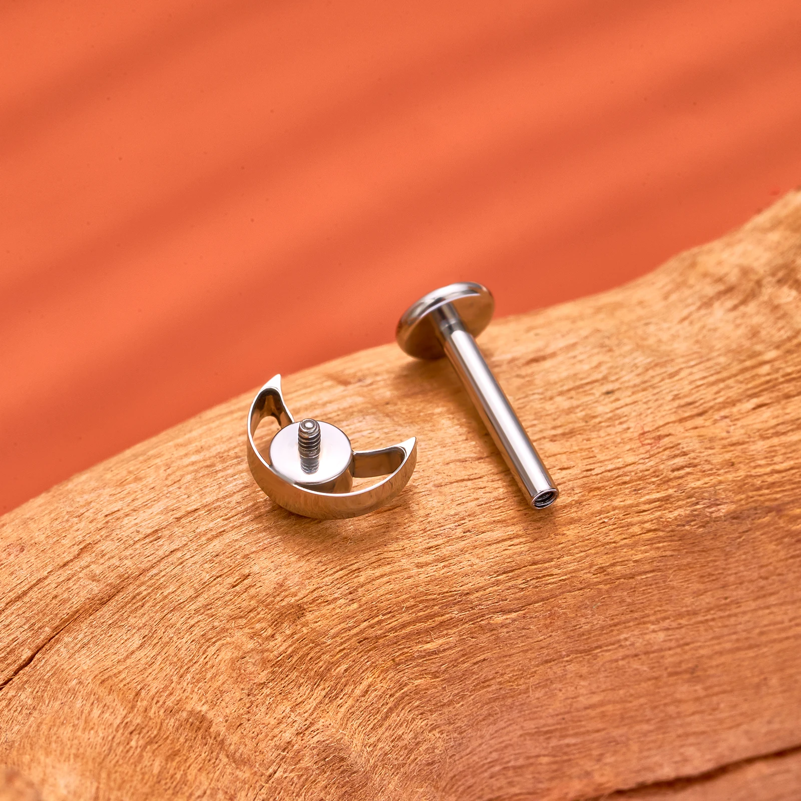 ASTM F136 G23 التيتانيوم ثقب الأنف مسمار Labret الشفاه قرط الاذن المرصع أودي مجوهرات للنساء موضة أنودة