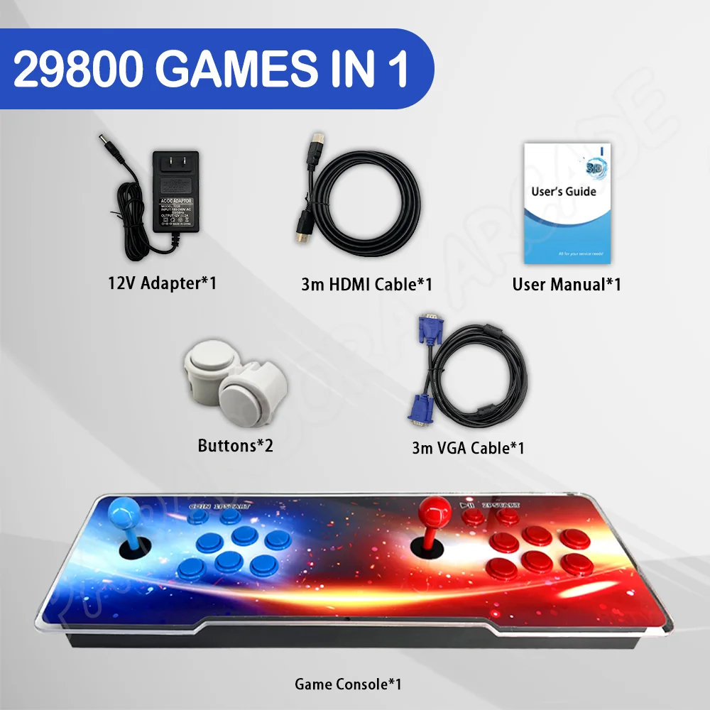 2024 Pandora Pro ボックス 29800 in 1 3D ビデオ アーケード ゲーム