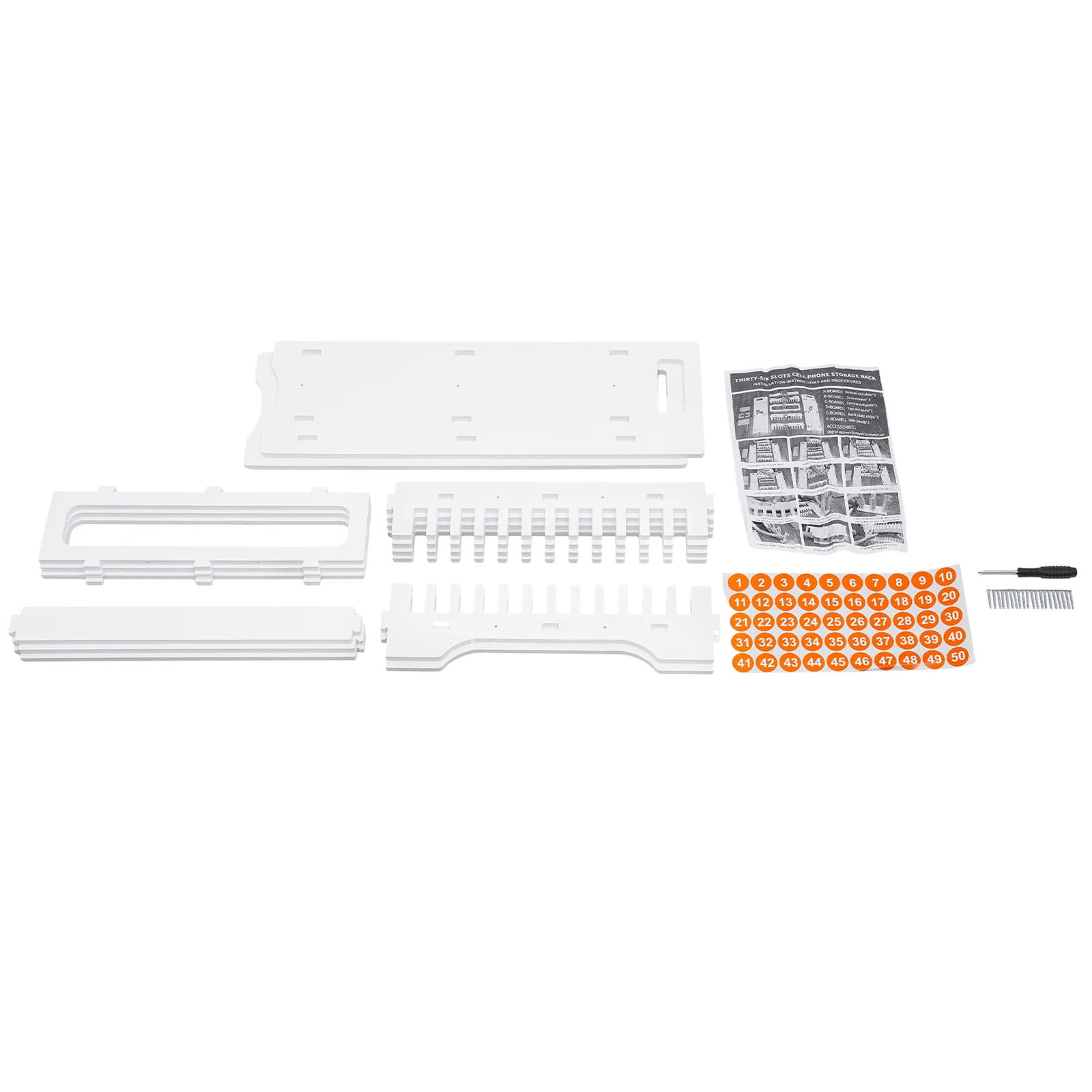 Organizer na telefony komórkowe z 36 przegródkami, wytrzymały organizer z PVC z numerowanymi przegródkami do zarządzania telefonami w klasie lub biurze.