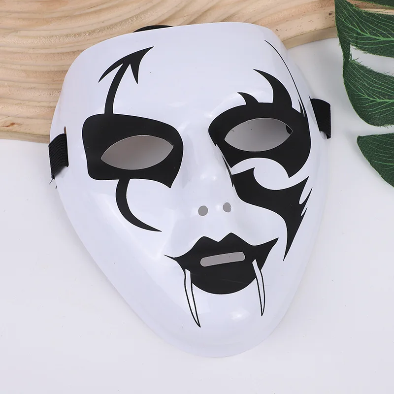 Halloween Mask Hand-painted Death Mask Masquerade Dancer Hip-hop Face Masks Male DIY Party Costume Props Festival Ornament