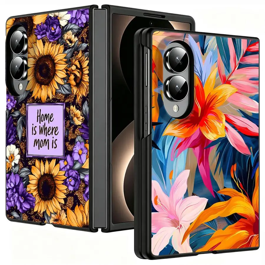 Phone Case for Samsung Galaxy Z Fold8 Wide ZFold Wide Z Fold 8 ZFold8 Cover Capa Cartoon Sunflower Grass