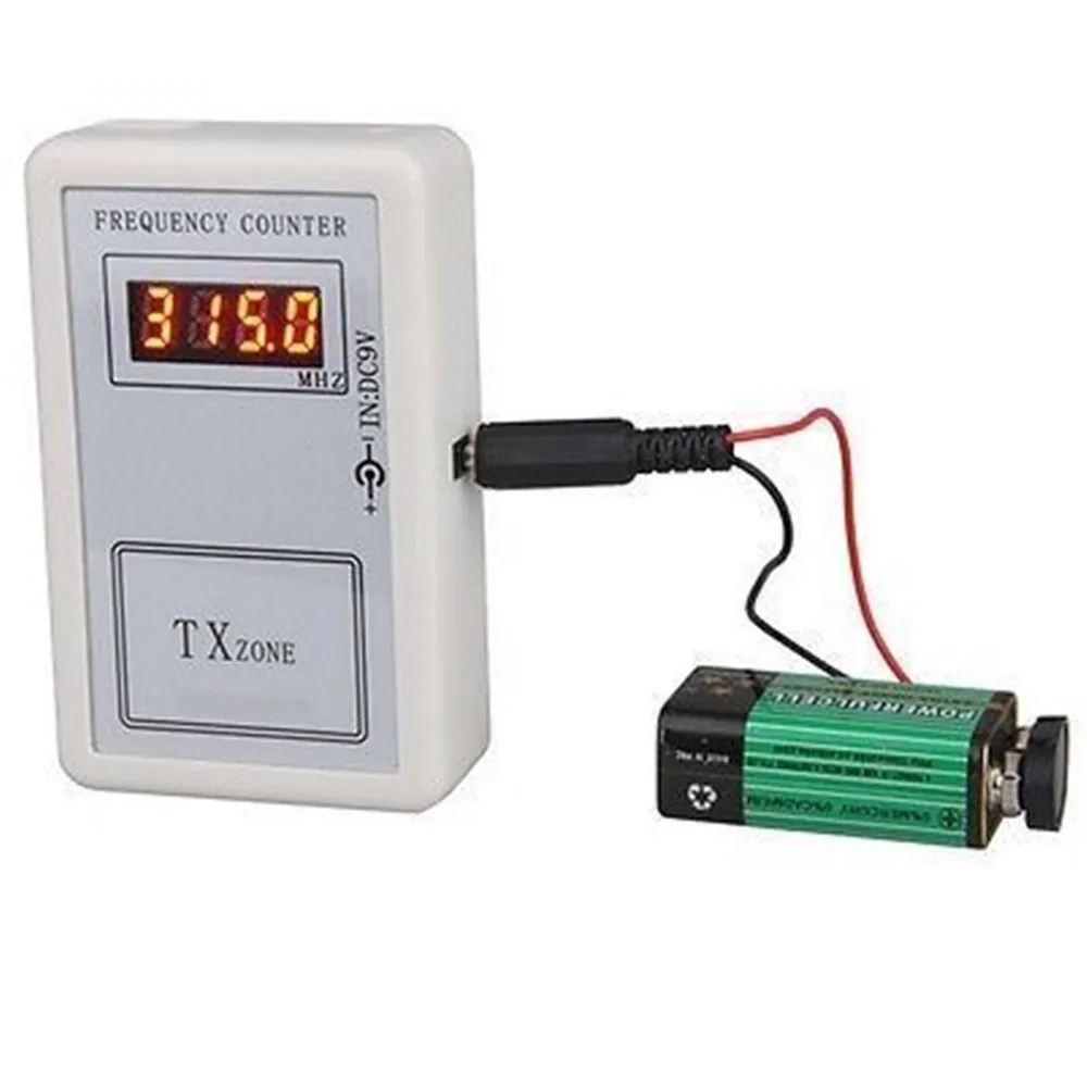 DC7.5-10V Frequency Counter Indicator Detector 250-450MHZ Cymometer Remote Control Transmitter Frequency Meter Scanner Wavemeter