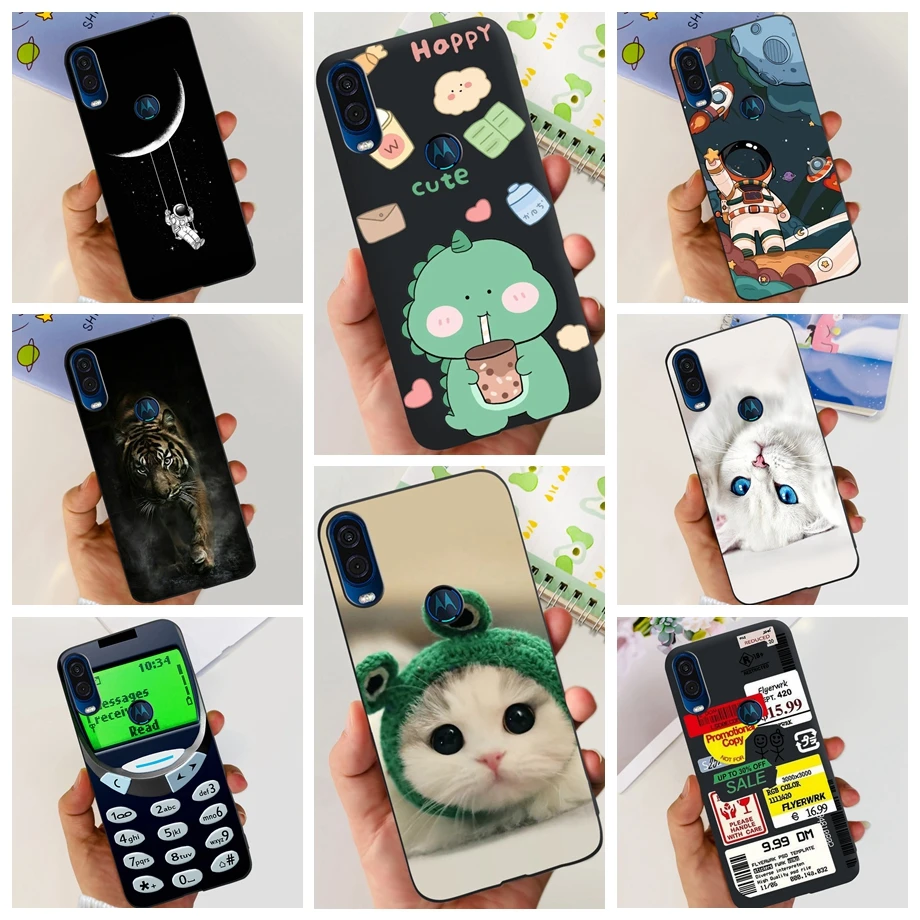 Funda suave para Moto One Vision, carcasa trasera para Motorola One Vision, Funda para Moto One Vision XT1970-1