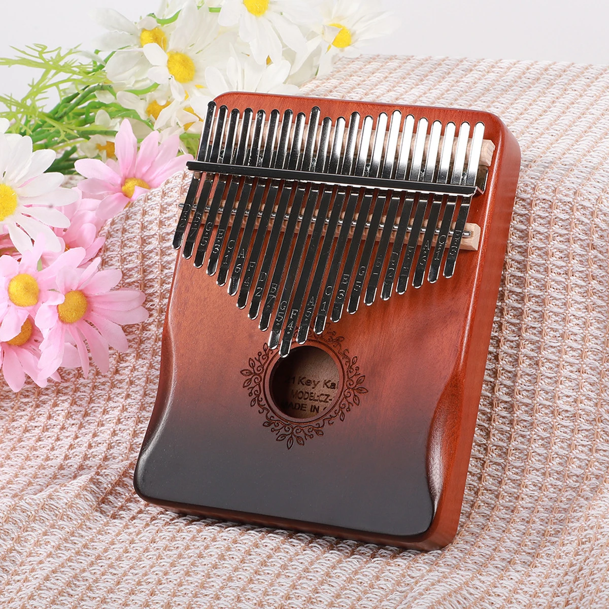 Mahogany Kalimba 21 Key Thumb Piano 17 key Portable Finger Piano for Beginner Mbira Gifts for Adults/Kids view 3