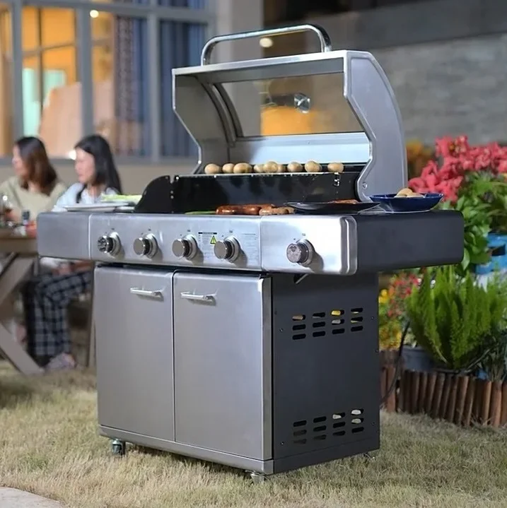 

# Для индивидуальной 4-конфорки, гриль-барбекю, газовая плита, уличный портативный газовый гриль-барбекю