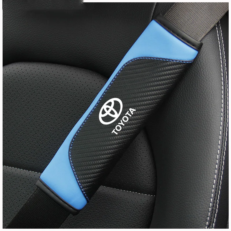 2pcs Car Seat Belt Cotton Safety Belt Shoulder Cover Breathable Protection for Toyota Corolla Camry Rav4 Yaris Hilux Prius Auris