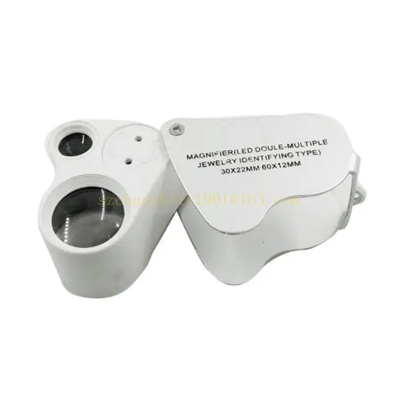 Giolletta da 62KA Gioielliere 30 x 60 Lavaleria illuminata Gioielli ingranditi con luce a LED per pietre preziose