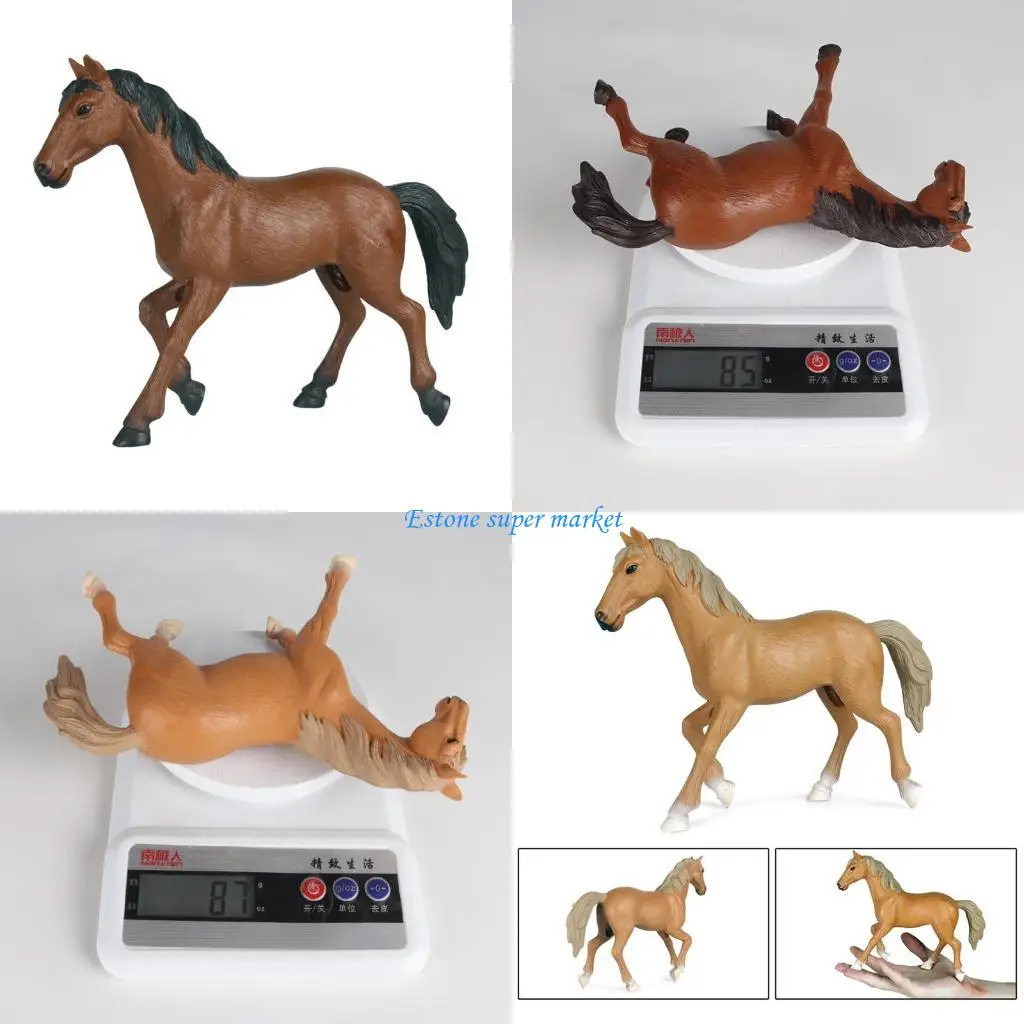 

090B 7.7inch Running Horse Animal Statue Model Figure of for Room Tabletop Decor