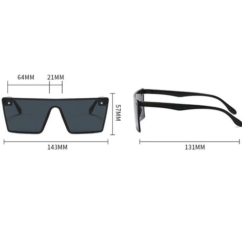 New Square Sunglasses Women Men Rimless Black Sun Glasses Lady Classics Vintage Rectangle Eyewear UV400 Oculos De Sol view 5