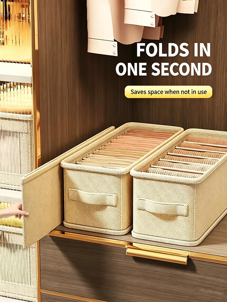 3/2/1pcs Set Drawer Organizers Underwear Pants Storage Box Layering Foldable Socks Clothing Storage Organizer for Bedroom Home