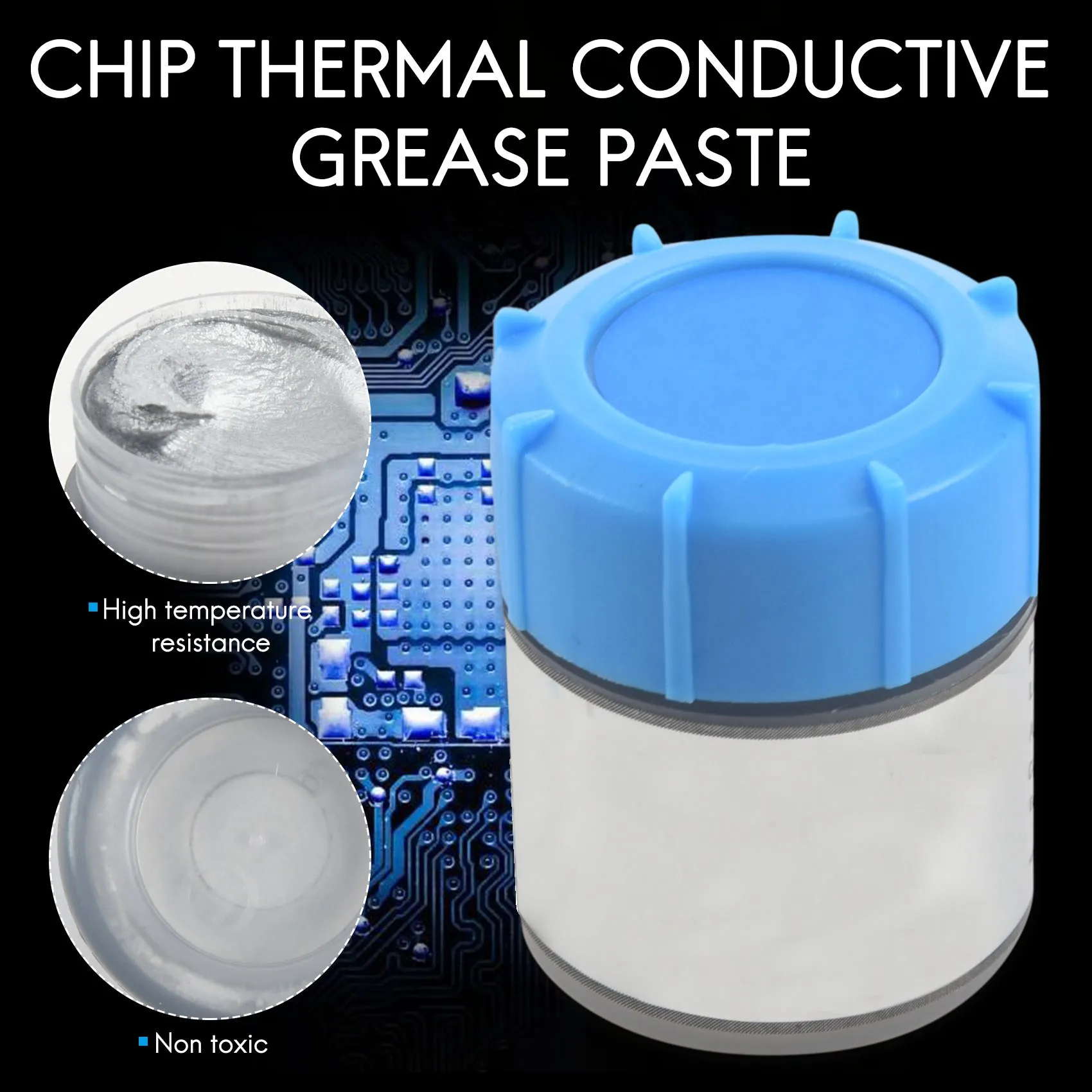 실버 서멀 그리스 페이스트 복합 칩셋 냉각, CPU GPU HY710 용, 20g