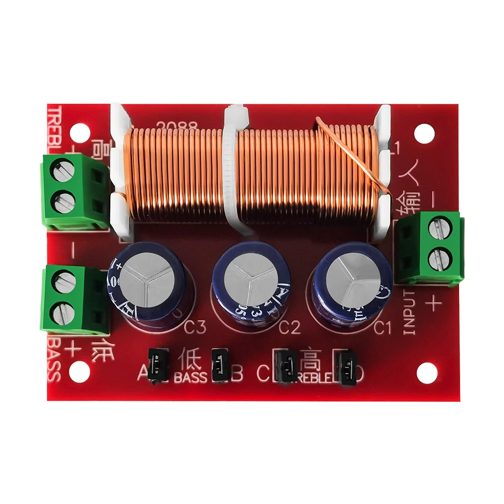 YLY-2088 2 Way Crossover Filters Module Adjustable HiFi Speaker Modification Upgrade Board Full Range Treble Bass