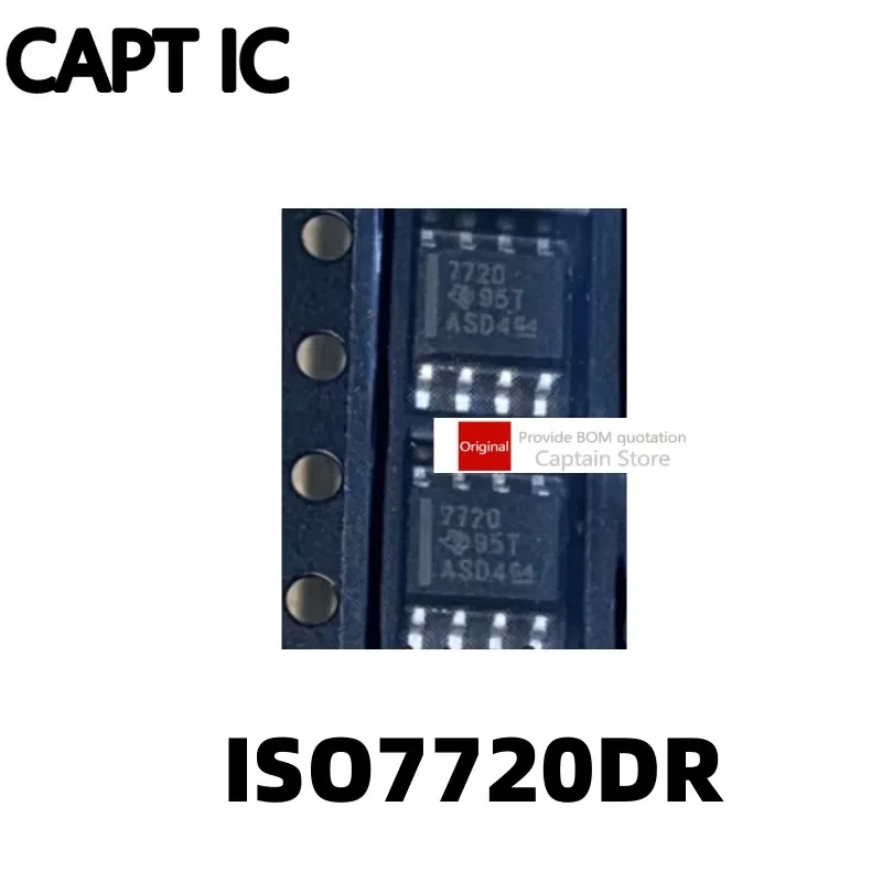 5PCS ISO7720 ISO7720DR screen printing 7720 SOP8 chip high-precision digital isolator chip