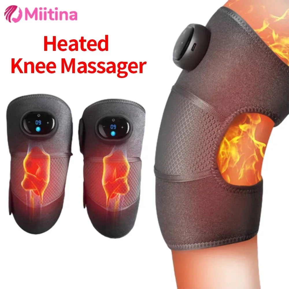 

Led Display Heated Knee Massager Shoulder Brace Adjustable Vibrations Heating Modes Heating Pad Knee Elbow Shoulder Relax Legs