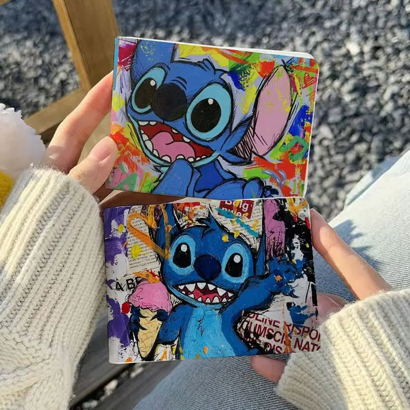 Disney Stitch Uchwyt na prawo jazdy Pu Skórzane pokrowce Dokumenty do jazdy samochodem Biznesowy certyfikat identyfikacyjny Folder Portfel Portfel na karty