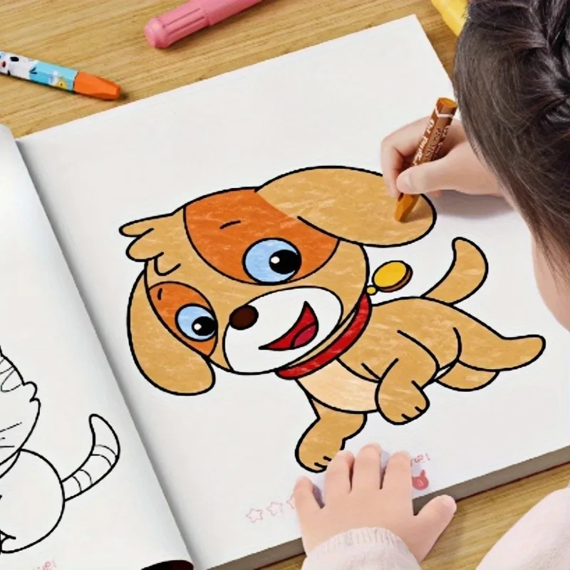 

Книжка-раскраска на 160 страниц, забавная интерактивная книжка-раскраска на 160 страниц, развивающая игрушка, игровая книга, рабочая тетрадь для рисования