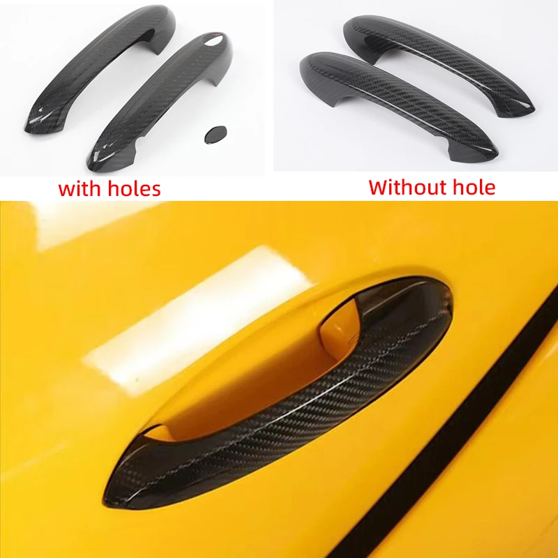 True carbon fiber for 2019-2024 BMW Z4 G29 / Toyota Supra A90 MK5 External Handle Protection Cover Car Handle Decorative Cover