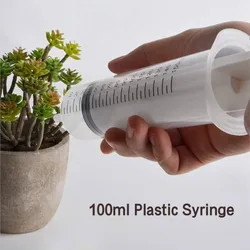 1-10Pcs 100ml Nutrient Syringe Without Needle With Scale Reusable For Oil Glue Pump Extractor Pet Feeding Water Applicator 100ml