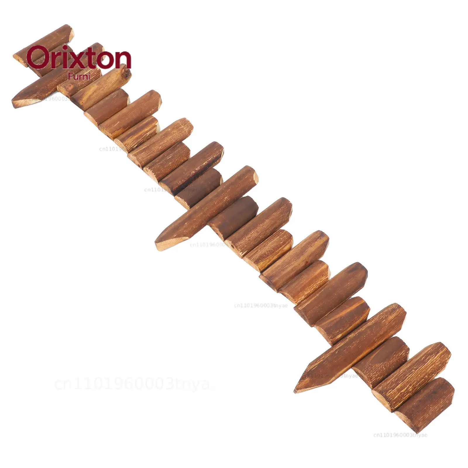 Garden Edging Wood Border Fence for Lawn and Landscaping Decor Courtyard Yard Edge Trim Simple Elegant Wood Fence Reusable