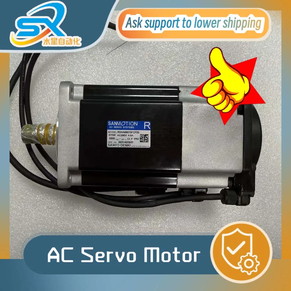 

100% Test OK SANYO DENKI R2AA08075FCP29 AC Servo Motor Good Condition Works Well