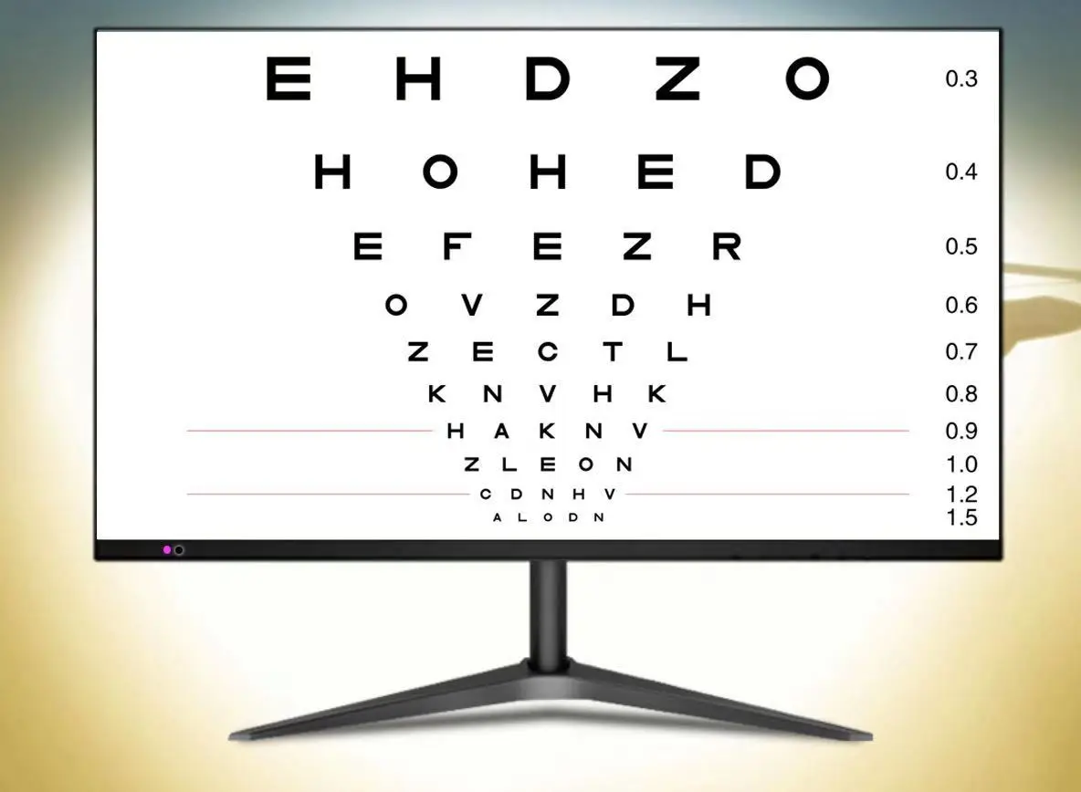 Pantalla LCD Oftálmica para Pruebas de Agudeza Visual ACP-300, Monitor de Pruebas Ópticas de 21.5 Pulgadas, Pantalla de Optotipos para Exámenes Oculares