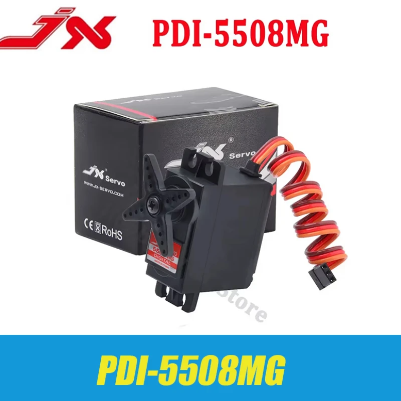 JX Servo PDI-5508MG 8kg High-Torque Metal Gear Digital Coreless Standard Servo for Helicopter RC Car Truck Buggy Robot Arm Boat