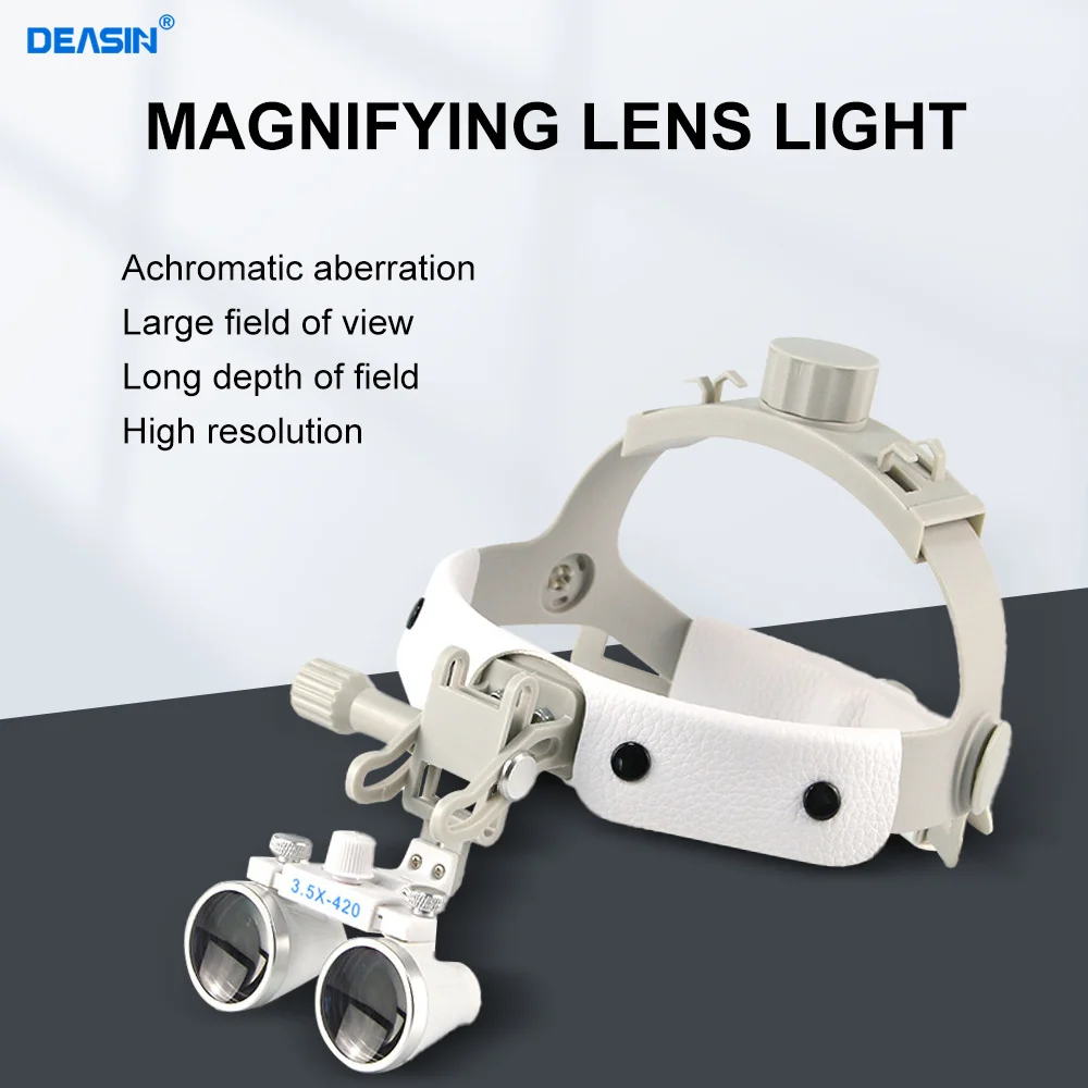 

High quality 4X-450mm Dental Surgical Binocular Loupe Magnifier with Light 5W Optical Power Optional for ENT